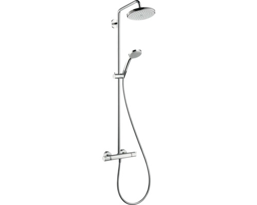 Duschsäule inkl. Thermostat hansgrohe Croma 220 1jet EcoSmart chrom glänzend 27188000