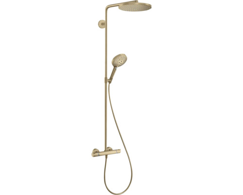 Duschsäule inkl. Thermostat hansgrohe Raindance Select S 240 1jet PowderRain bronze gebürstet 27633140