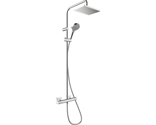 Duschsäule inkl. Thermostat hansgrohe Vernis Shape 230 1jet EcoSmart+ chrom glänzend 26319000
