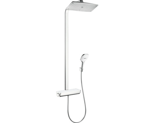 Duschsäule inkl. Thermostat hansgrohe Raindance E 360 EcoSmart chrom/weiß matt 27286400
