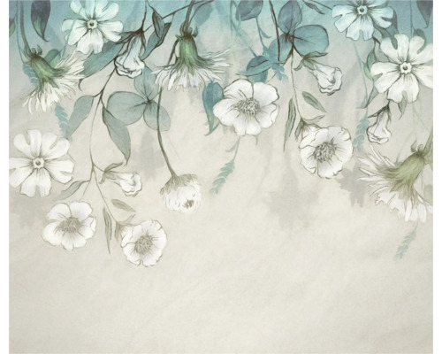 Papier peint décoratif à motif floral pour intérieurs élégants