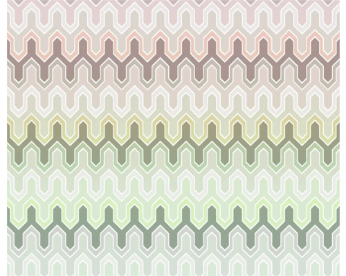 Fototapete Vlies FLX6-042 Castle 6-tlg. 250 x 300 cm Grafisches Muster mit Zickzacklinien für dekorative Oberflächengestaltung