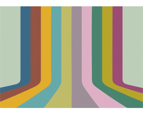 Papier peint panoramique intissé FLX7-007 Modern 7 pces 250 x 350 cm Fond abstrait avec des lignes verticales de différentes couleurs