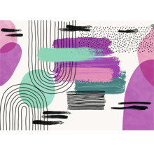 Décoration murale abstraite avec des lignes et des surfaces