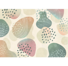 Abstrakte Tapete mit organischen Formen und Punktmuster