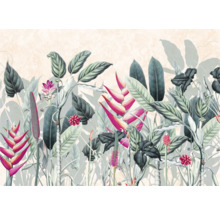 Illustration d''un monde végétal exotique comme décoration murale.