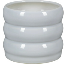 Pot de fleurs en céramique avec structure côtelée