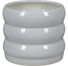 Pot de fleurs en céramique avec un design côtelé