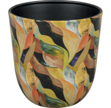 Blumentopf mit Blätterdesign