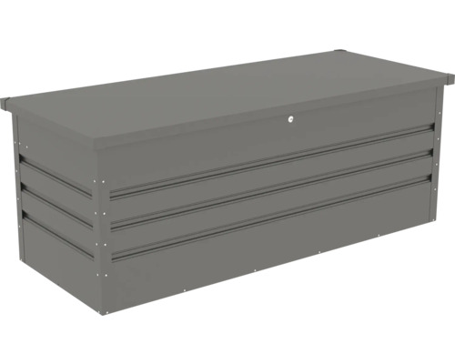 Auflagenbox 165 x 69 x 62 cm Metall grau Aufbewahrungsbox aus Metall