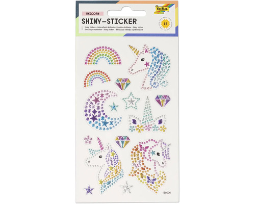 Einhorn Aufkleber Set mit glänzenden Stickern