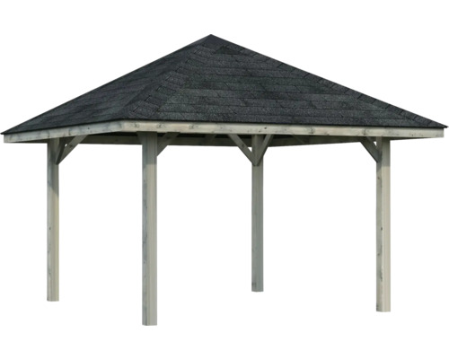 Pavillon de jardin en bois avec toit en bitume
