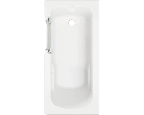 Weisse Badewanne mit Wannentür