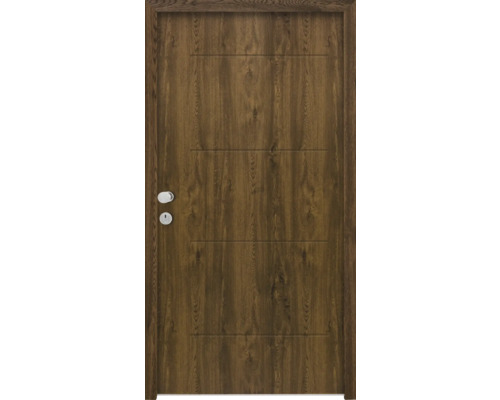 Holztür mit Beschlägen