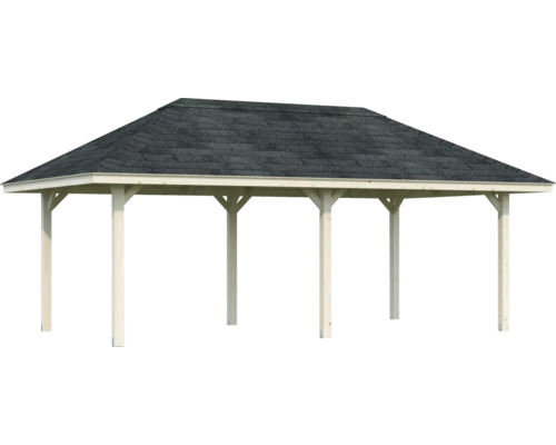 Pavillon de jardin en bois avec toit bitumé