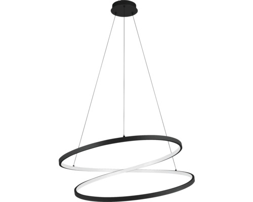 Lampe suspendue circulaire avec deux anneaux