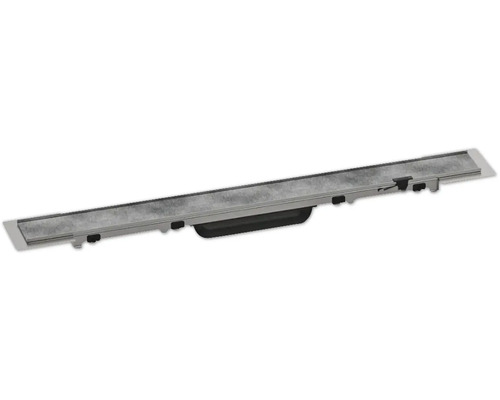 Fertigset Duschrinne hansgrohe RainDrain Rock 600 mm befliesbar 56029000 ohne Installationsset und den uBox Grundkörper Duschrinne aus Edelstahl