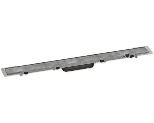 Fertigset Duschrinne hansgrohe RainDrain Rock 700 mm befliesbar 56030000 ohne Installationsset und den uBox Grundkörper Bodenablauf aus Edelstahl