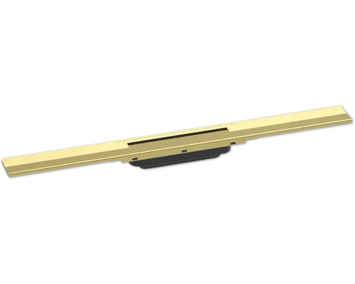 Fertigset Duschrinne hansgrohe RainDrain Flex 700 mm kürzbar polished gold optic 56043990 ohne Grundkörper
