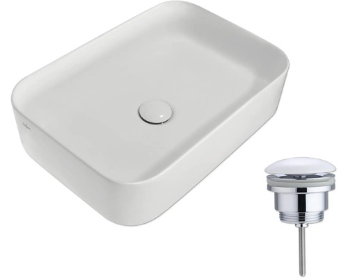 Vasque à poser en céramique avec valve à clapet