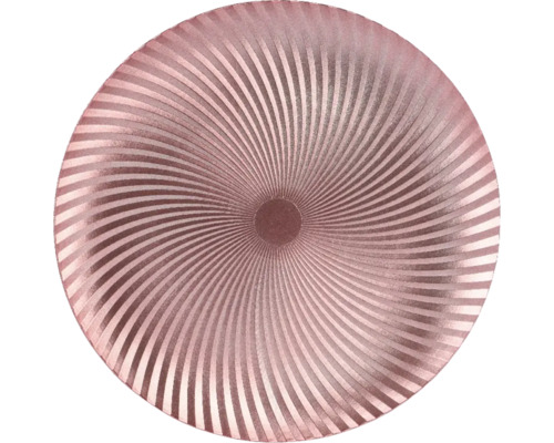 Dekoteller Kunststoff Ø 33 cm H 1,5 cm pink Dekorative runde Platzmatte mit Spiralmuster