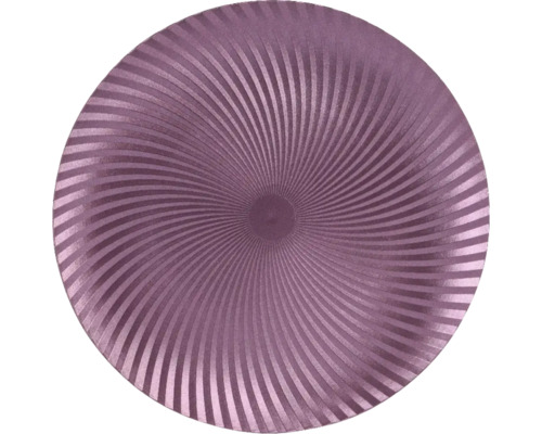Dekoteller Kunststoff Ø 33 cm H 1,5 cm lila Runde Tischplatte mit spiralförmigem Muster