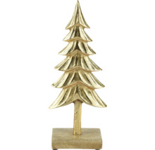 Arbre doré décoratif sur socle pour une ambiance festive