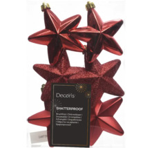 Rote, bruchsichere Weihnachtsbaumspitzen in Sternform