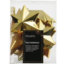 Emballage de pointes de sapin de Noël dorées incassables en forme d''étoile