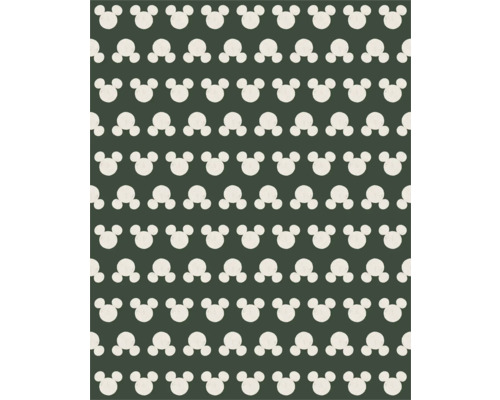 Papier peint panoramique intissé DX4-200 Disney Mickey Green Heads 4 pces 250 x 200 cm Motif avec des têtes de Mickey Mouse répétées