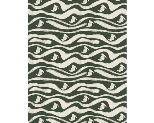 Fototapete Vlies DX4-201 Disney Donald Duck Green Wave 4-tlg. 250 x 200 cm Muster mit stilisierten Geistern und wellenförmigen Linien