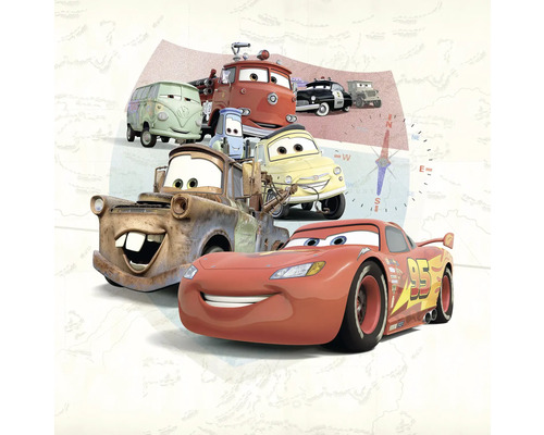 Fototapete Vlies DX5-171 Disney and Pixar Cars Open Ro 5-tlg. 250 x 250 cm Illustration von Charakteren aus dem Film Cars