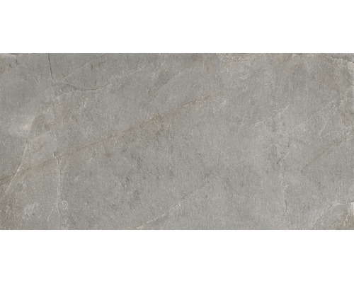 Graue Steinzeugfliese mit matter Oberfläche.