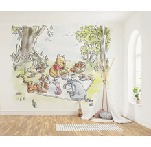 Wandgestaltung mit Winnie Puuh und Freunden beim Picknick im Wald, Zimmeransicht