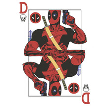 Deadpool Spielkarte mit Pistolen und Schwert