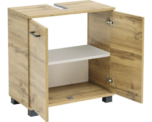 Waschbeckenunterschrank mit zwei Türen und einem Regal