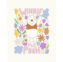 Winnie Puuh Illustration mit Blumen