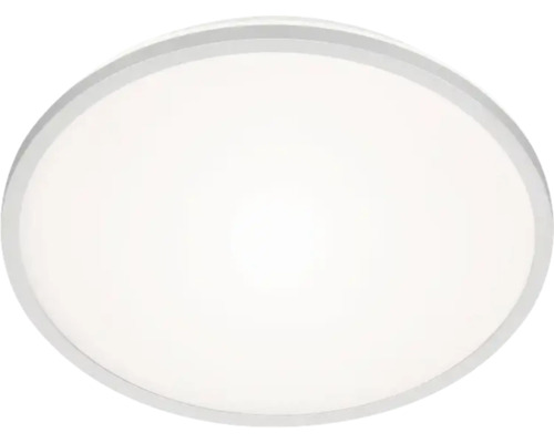 Plafonnier LED 16,8W 3000 lm CCT teintes de blanc réglables on/off Ø 50 cm blanc/argent IP44 Plafonnier rond