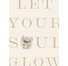 Let your soul glow Schriftzug mit Stitch Illustration