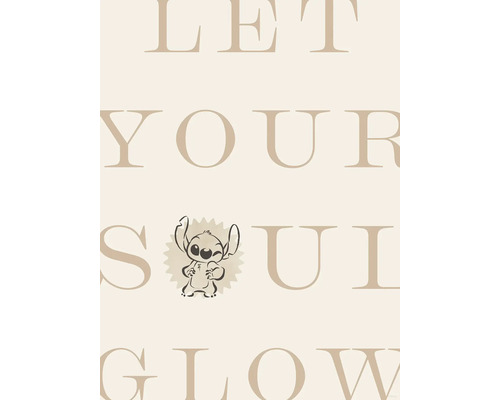 Let your soul glow Schriftzug mit Stitch Illustration
