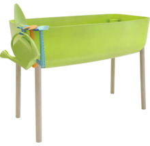 Jardinière surélevée en plastique avec pieds en bois et ensemble d''outils de jardinage