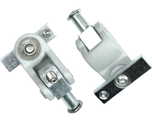 Deux connecteurs d''angle pour cadres de fenêtres métalliques