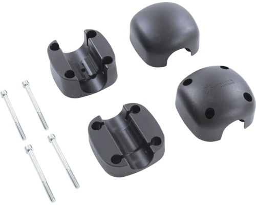 Jeu de pièces de montage, comprenant des bornes, des capuchons et des vis