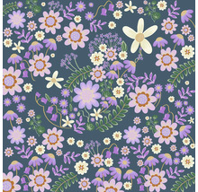 Motif floral avec diverses fleurs et feuilles