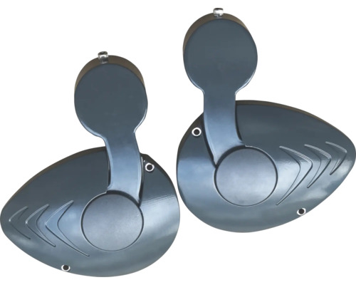 Zwei Wurfscheiben-Zielscheiben aus Stahl