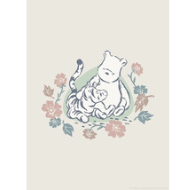 Illustration von Winnie Puuh mit Ferkel und Blumen