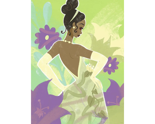 Illustration von Prinzessin Tiana mit Blumen