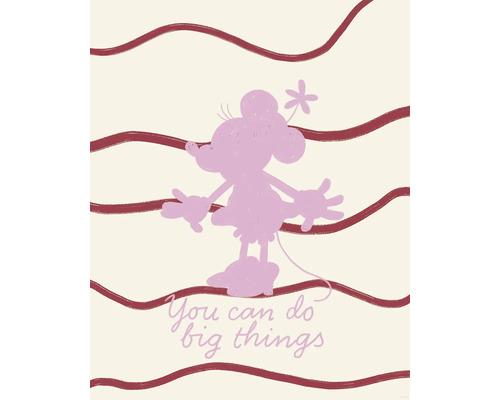Illustration mit Minnie Maus Silhouette und dem Schriftzug You can do big things.