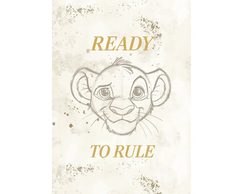 Skizze von Simba mit dem Text ''Ready to Rule''