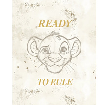 Skizze von Simba aus König der Löwen mit dem Schriftzug Bereit zur Herrschaft